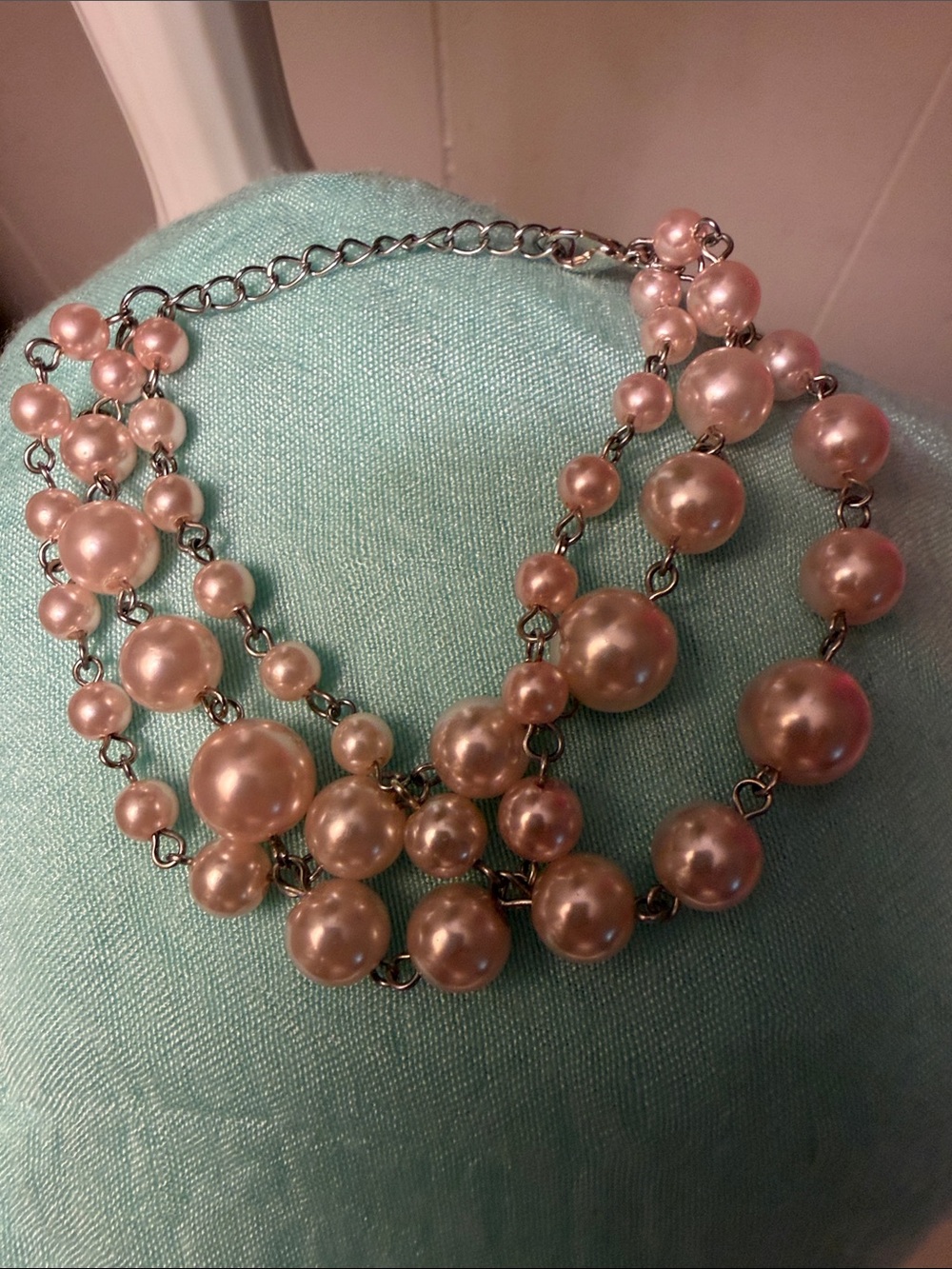 Pink Pearl Multi-Strand Statement Bracelet - Women Jewelry